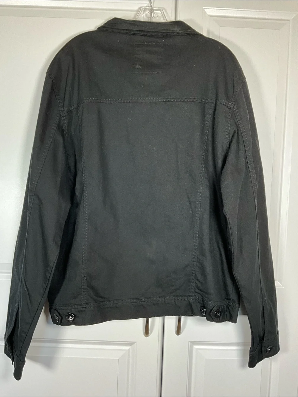 Black Pike Jacket Size XL Black Paint-Splatter Denim Shirt Jacket